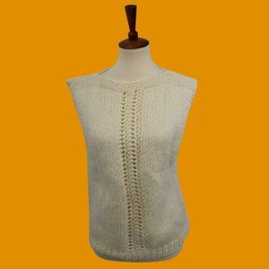 Vintage Knit Sleeveless Sweater Vest Cozy M